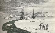 parrys fartyg tar sig fram genom isen under hans tredje forsok attfinna nordvastpassagen 1824 william r clark